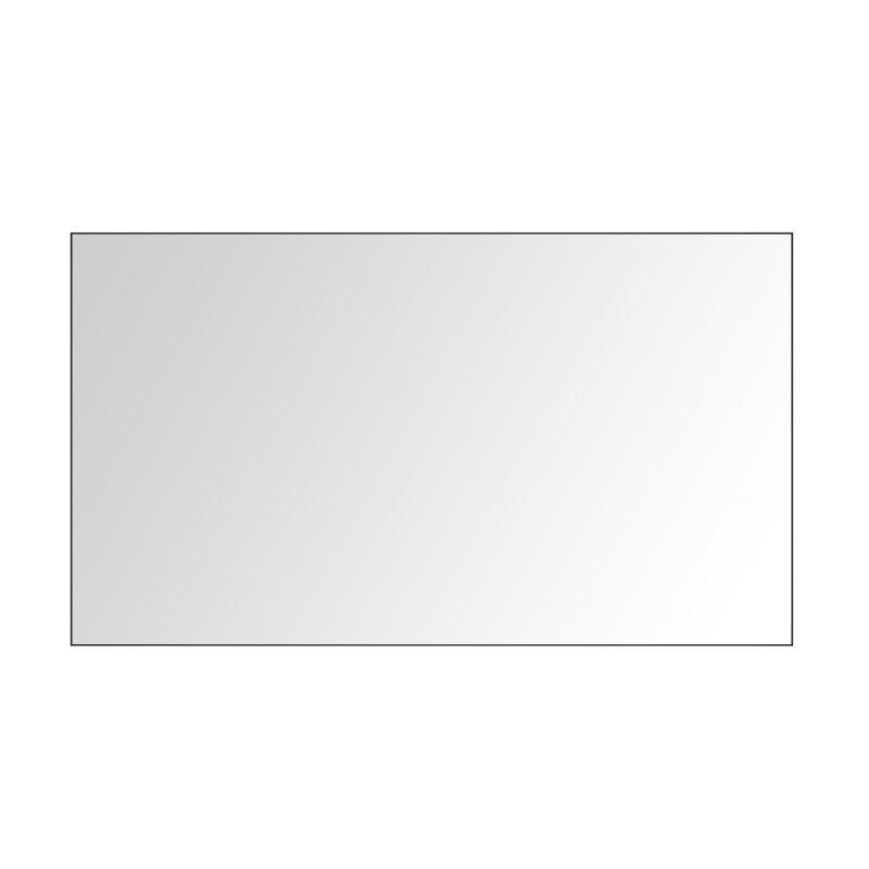 Miroir de salle de bain 84 x 48 po avec cadre en aluminium (miroir inclus seulement), 48 po x 84 po, Noir mat