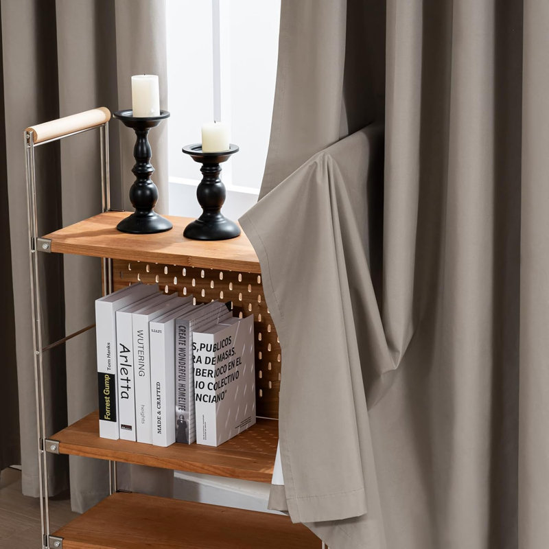 Rideaux occultant 100% occultant pour rideaux pour chambre à coucher avec habillage de fenêtre isolant et isolant de 2 panneaux
