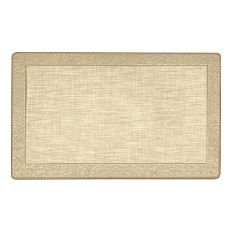 Kate Aurora Brasserie Chef Anti Fatigue Non-Skid Memory Foam Kitchen Floor Mat -18"Wx30"L, Beige