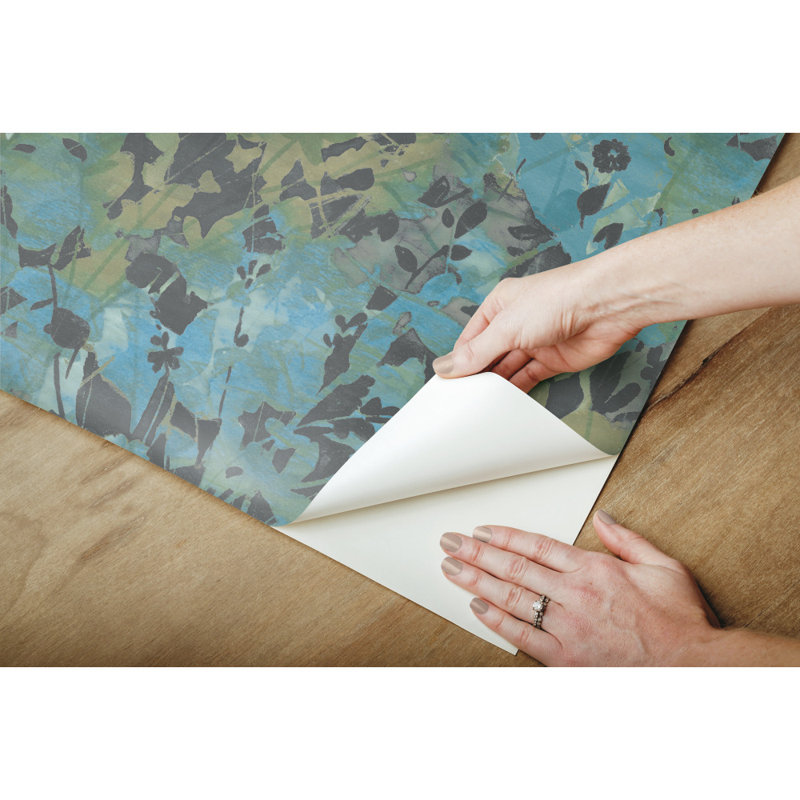 Papier peint pelez et collez, Vert / Jaune