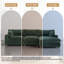 Canapé modulaire réversible 3 pièces rembourré en fausse fourrure de lapin avec 3 coussins-2101244178-2101244179