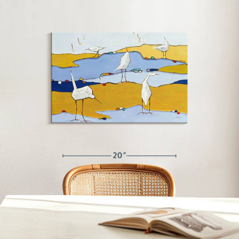 Marsh Egrets, 16" H x 24" W