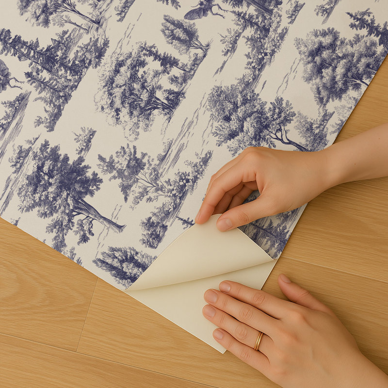 Papier peint adhésif Mothman Novelty Toile, Bleu