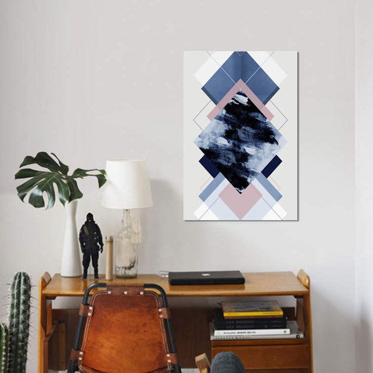 « geometric textures xi », impression sur toile, H 12 po x l 8 po x P 0,75 po, Toile tendue, Pas de tapis