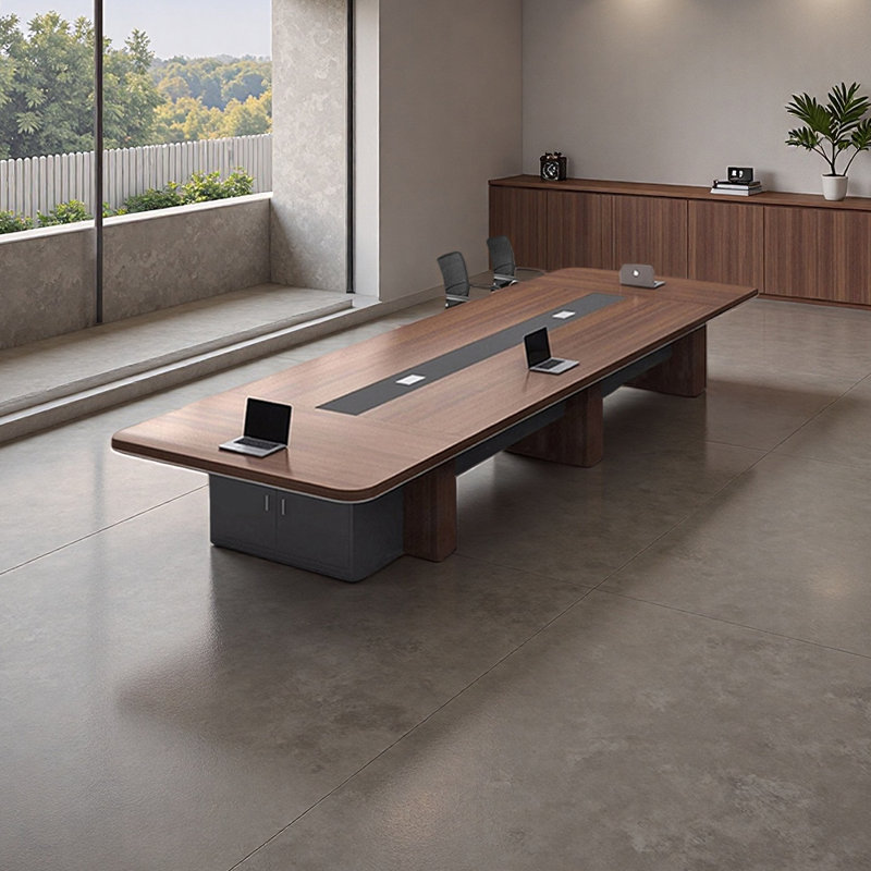 Table de conférence moderne et minimaliste avec rangement