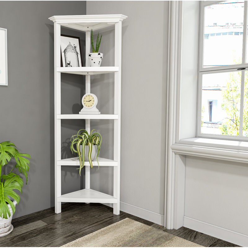 Lister Bookcase, White, 60" H x 23.5" W x 15.5" D