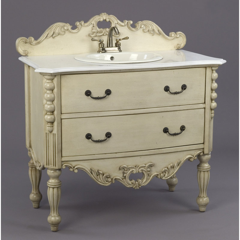 33'' Single Bathroom Vanity with Stone Top