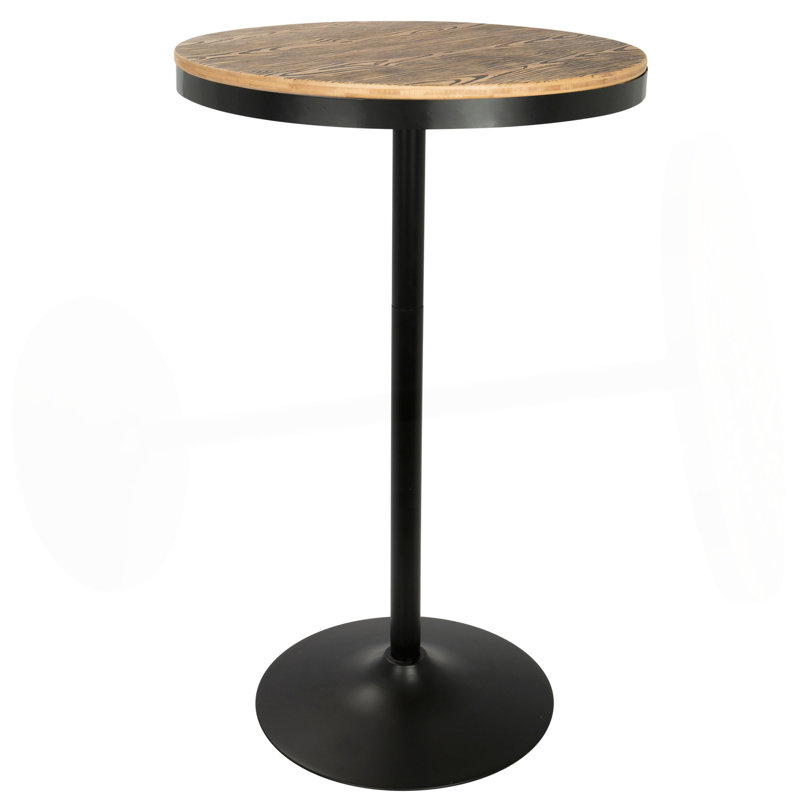 Table de bar / coin-repas réglable Dakota, Chêne