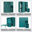 Lit escamotable mural rotatif avec bibliothèque, armoire supérieure et bureau extensible-119701210