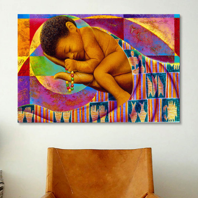 «In His Hands» par Keith Mallett, impression sur toile, H 26 po x l 40 po x P 1,5 po
