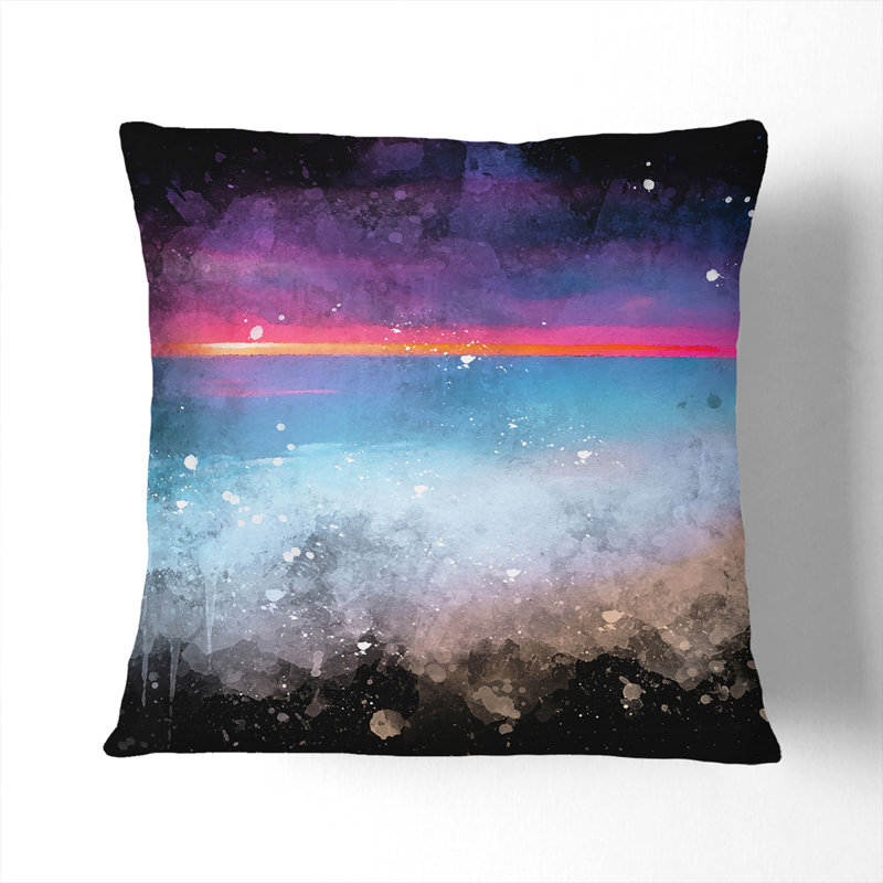 Square Cushion, Black, 55cm H x 55cm W x 20cm D