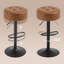 Swivel Upholstered Adjustable Height Counter Stool with Metal Frame-1682945213