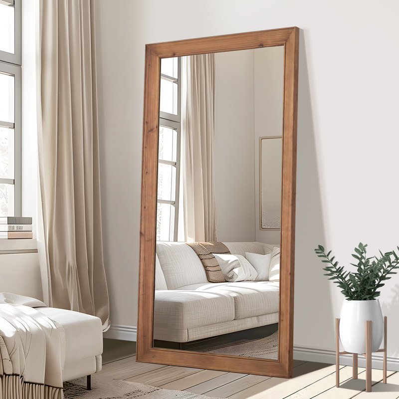 Miroir mural autoportant Arejas, Bois, 71" x 35"