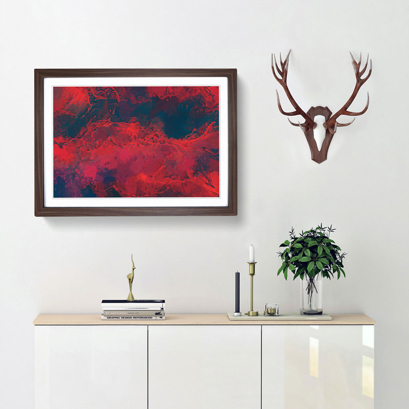 Spirit of Delirium in Abstract - Framed Print, 48cm H x 65cm W x 2cm D, Walnut Framed