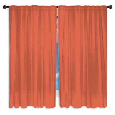 Rideaux de fenêtre à fond uni de couleur unie voilage et obscurcissant - 2 panneaux