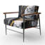 Fauteuil d'appoint rembourré en marbre Daelen-782835674