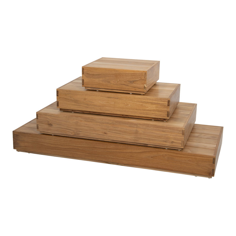 Pacific Outdoor Rectangular Teak Coffee Table, 8" H x 32.5" W x 72" L