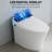 YingZe Smart Toilet With Bidet, One-Piece Elongated, Auto Open/Close & Flush, Heated Seat, Front & Rear Wash, LED Display, Night Light, 12-inch Rough-in, White, Ceramic (White with White Screen)-122811522