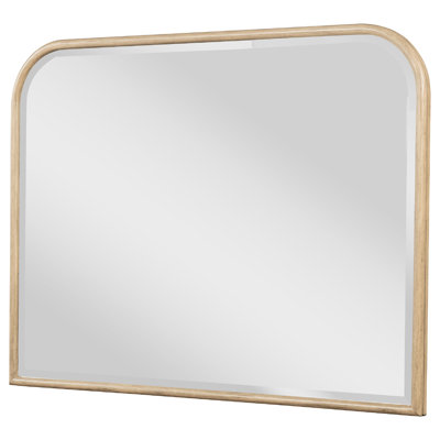 Miroir de commode Lno, cadre en bois de chêne beige, rectangulaire 36 pouces