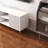 Modern TV Stand With Wave-Design Doors, Open Shelf, And Adjustable Shelf For A Stylish And Functional Living Room