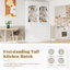 83.8" Kitchen Pantry with Strong Storage(Set of 2)-912102864-912102865