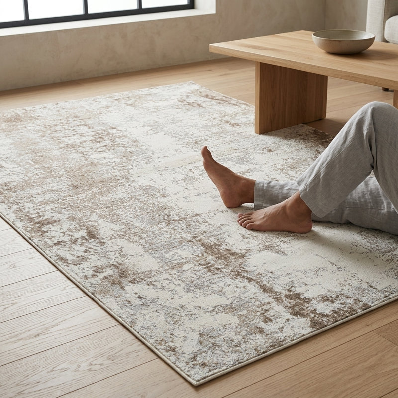 Hardej Power Loom High-Low Area Rug, Rectangle 5' x 7'10"