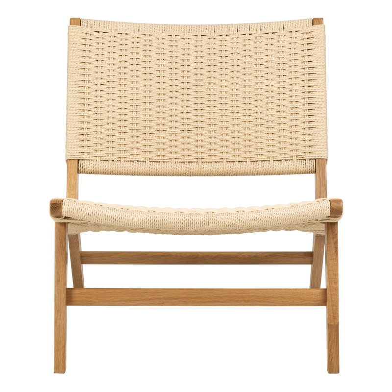 Littleton Upholstered Cotton Blend Armless, Off White/Oak
