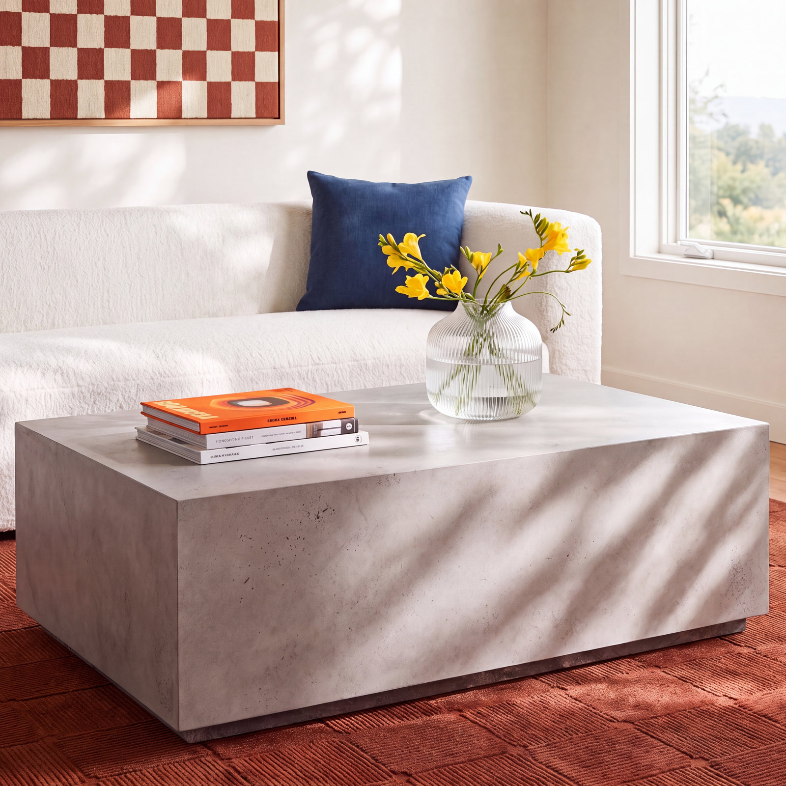 Kareen Square Coffee Table, Dark Gray, 16.5" H x 47.25" W x 47.25" D