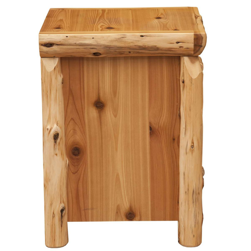 Fireside Lodge Cedar Log Enclosed Nightstand - Vintage, Vintage