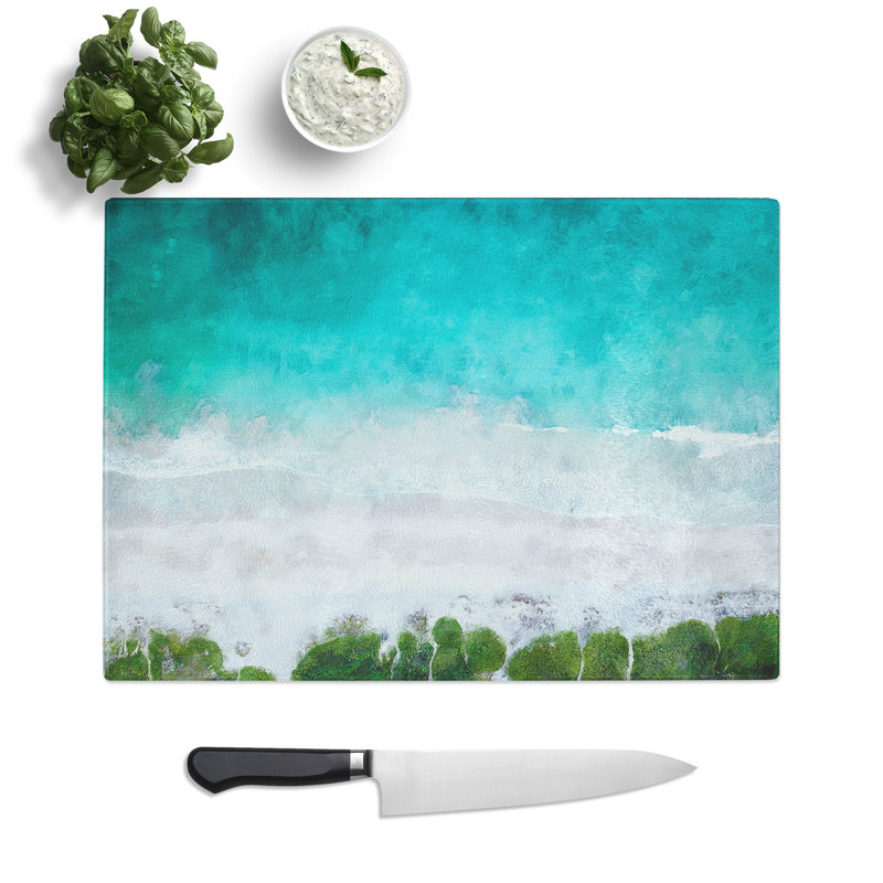Tempered Glass Kailua-Kona in Hawaii Chopping Board, 20 cm x 28.5 cm
