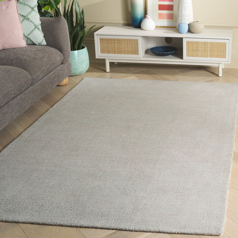 Abstract Hand Tufted Wool; Cotton Abstract Indoor Rug, Rectangle 3' x 5'