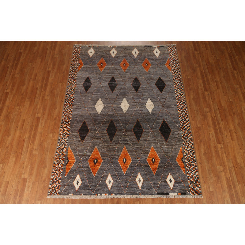 Tapis unique en laine noué à la main 7 pi x 9 pi 6 po nouvel âge Northwich