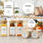 Glass Spice Jars With 398 Labels, 24 Pcs 4Oz Spice Containers With Bamboo Lids, Square Spice Bottles With Shaker Lids,Spice Organization For Cabinet,Drawer,Rack,Seasoning Organizer