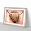 Head of a Highland Cow in Abstract by Adam BG - Picture Frame Painting Print-55738061-55738062