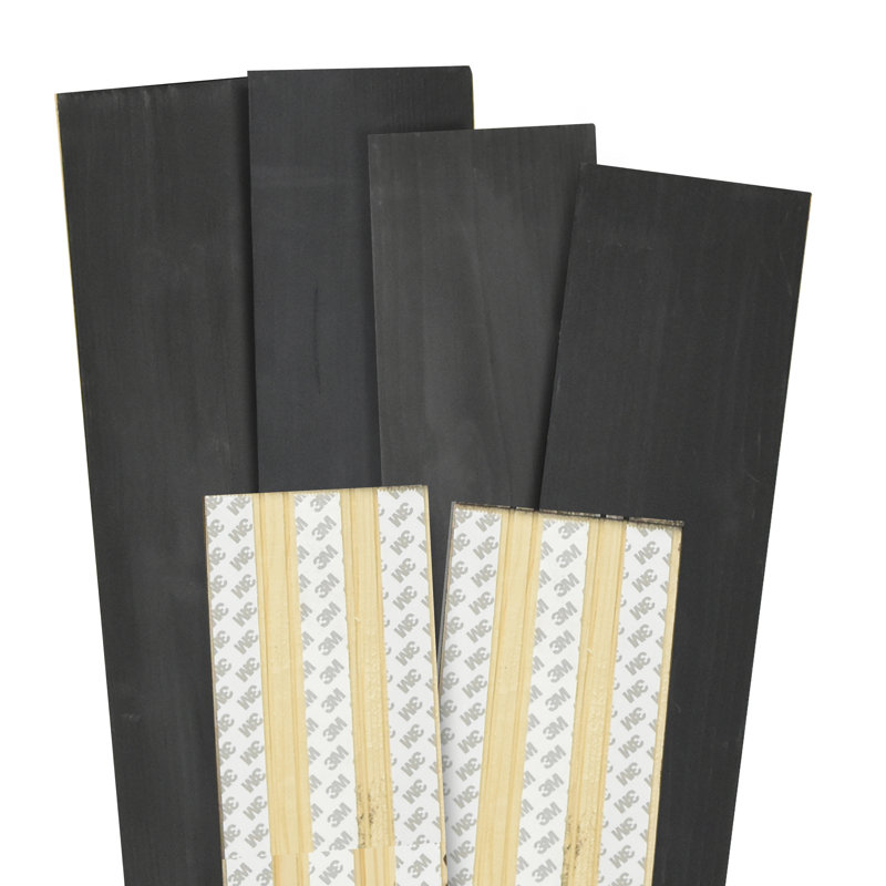 Decorative Solid Wood Wall Panel with Adhesive 3M Tape - 95 sq. ft. , Charcoal Gray	