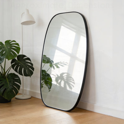 Metal Framed Oval Vanity Bathroom Mirror for Wall, Enhancing Elegance and Visibility with Its Sleek Design and Clear Reflection