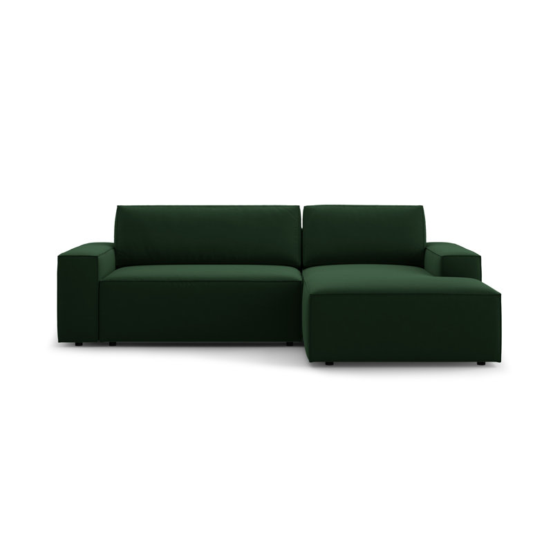 Alisbha 2 Seater Velvet Sofa Bed, Bottle Green