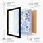Blue Elephant in Gold Tropical 1 Piece Single Picture Frame Wall Art-136633136-136633140