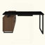 Bureau d'ordinateur en L