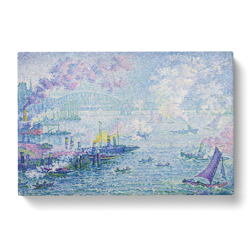 The Port Of Rotterdam by Paul Signac - Wrapped Canvas Painting, 35cm H x 50cm W x 3cm D