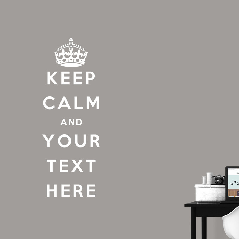 Adhésif décoratif «Keep Calm», Oui, Blanc