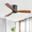 132CM Solid Wood 3-Blade Propeller Ceiling Fan with Remote Control-1614356251