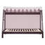 Lit cabane double XL avec tente, éclairage DEL blanc chaud, étagère et lit gigogne double XL, couleur espresso-133702450