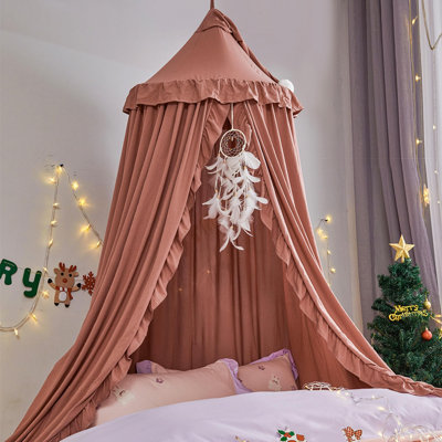 Lit à baldaquin, princesse ronde dôme moustiquaire de rêve, chambre de filles, château, tente de jeu, décoration de maison suspendue, baldaquins de lecture (Jujubered)
