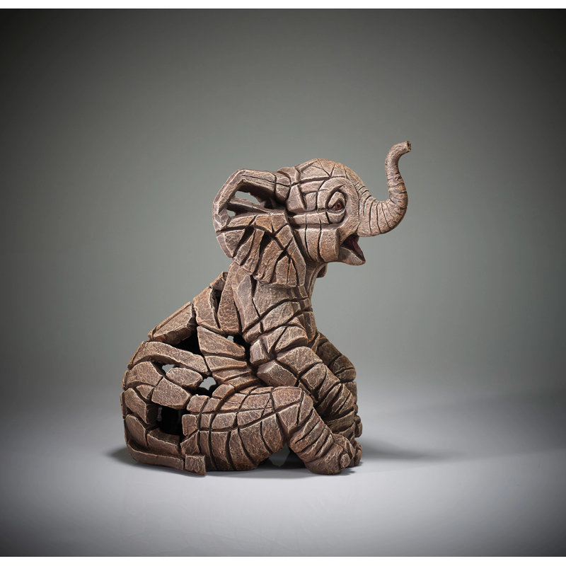 Sculpture bord éléphanteau 10 po