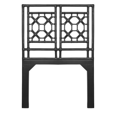 Lattice Back Open-Frame Rattan Headboard