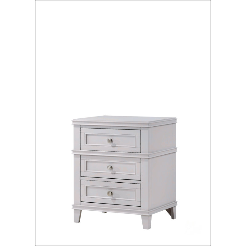 Table de chevet 3 tiroirs avec port de chargement USB, mobilier de chambre fonctionnel et élégant, Gris