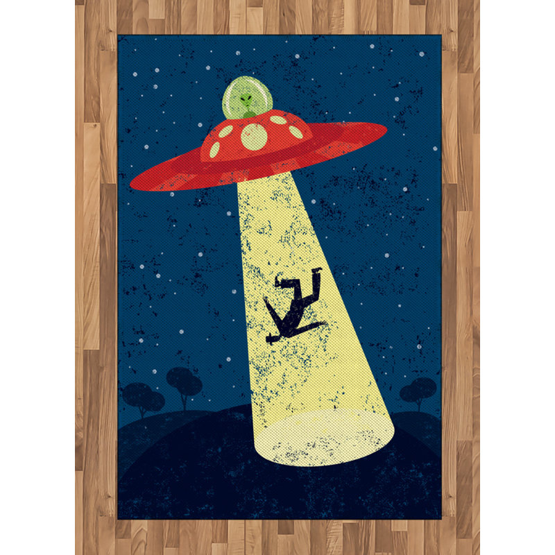 Cartoon High Density Long Fiber Poly Threads Decorative Area Rug Carpet, Rectangle 4' x 5'8"