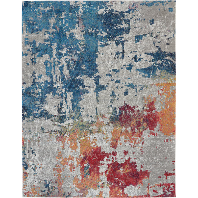 Abstract Indoor Rug, Rectangle 8'10" x 11'10"
