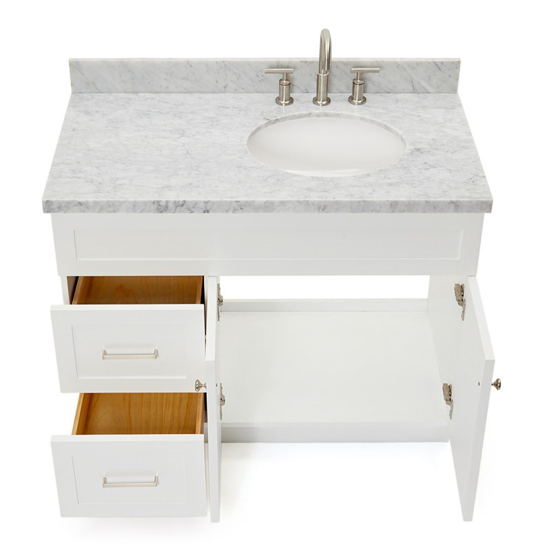 Ensemble de meuble-lavabo simple 43 po Abell, Blanc